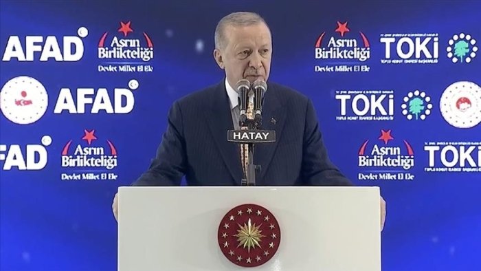 Erdog‘an: Zilzila zonasida 75 ming uyni topshirish 2 oy ichida amalga oshiriladi