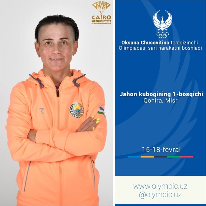 Oksana Chusovitina to‘qqizinchi Olimpiadasi sari harakatni boshladi